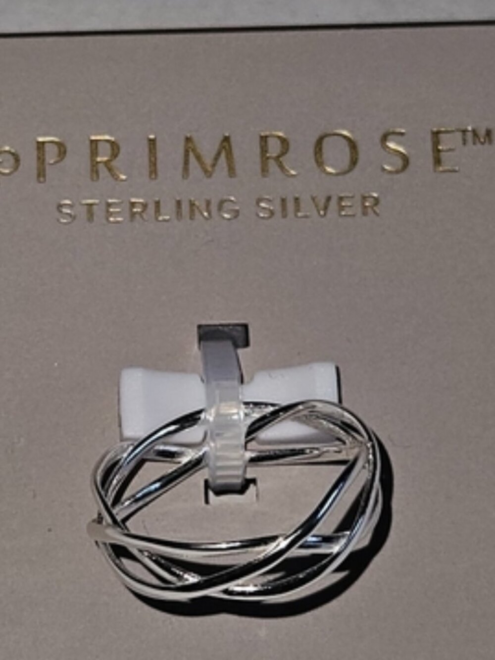 Sterling Silver Crossover Band Ring, Size: 9